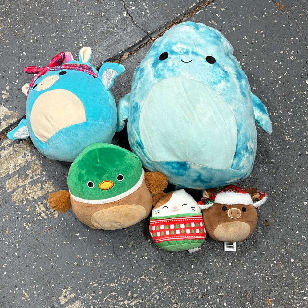 Squishmallows Plush Collection - Blue, Green, Brown